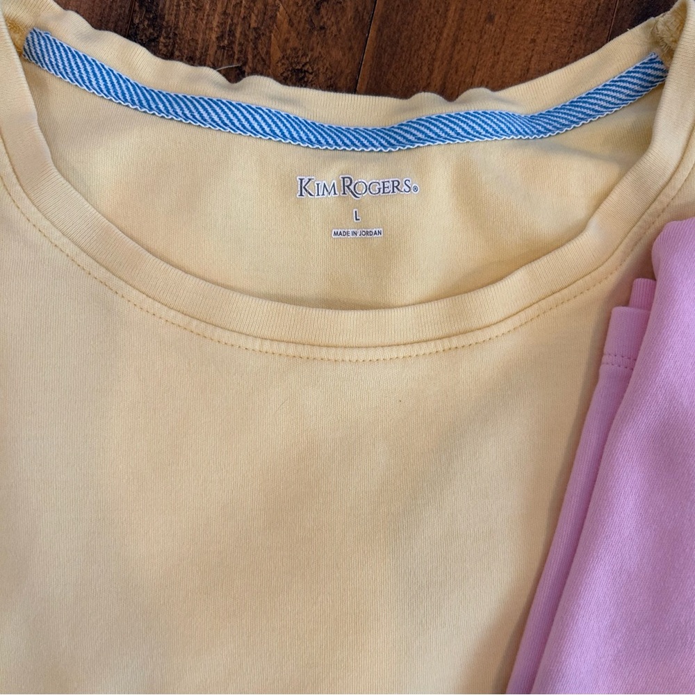 Kim Rogers | Yellow and Pink Pima Cotton T-Shirts - Picture 3 of 6